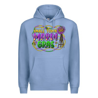 Colony Blue small town mardi gras Premium Hoodie - LillyAllenDesigns