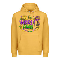 Mustard small town mardi gras Premium Hoodie - LillyAllenDesigns