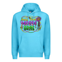 Ocean Blue small town mardi gras Premium Hoodie - LillyAllenDesigns