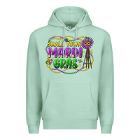 Seafoam small town mardi gras Premium Hoodie - LillyAllenDesigns