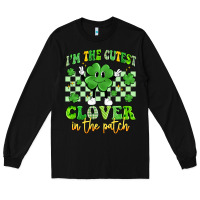 Black i'm the cutest clover in the patch artiststas Long Sleeve Tee - Artiststas