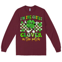 Burgundy i'm the cutest clover in the patch artiststas Long Sleeve Tee - Artiststas