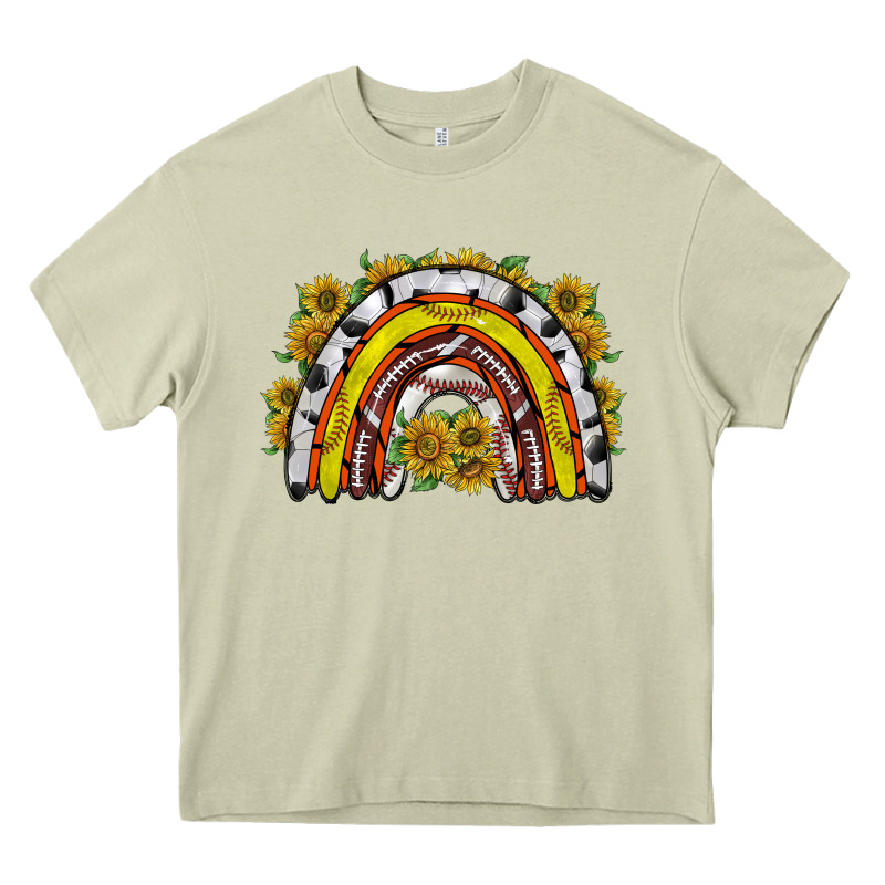Sunflower Sports Rainbow Heavy Core Tee by RacoonDesign | Teevron