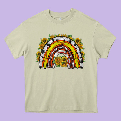 Sunflower Sports Rainbow Heavy Core Tee Designed By Racoondesign