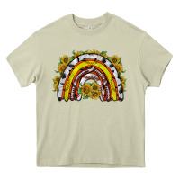 Mossy sunflower sports rainbow Heavy Core Tee - RacoonDesign