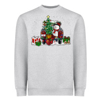 Heather Grey christmas truck Heavyweight Sweatshirt - RanaPortraitStore