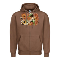Chestnut horseshoe cowhide cactus background Zipper Hoodie - AdoDesignShop