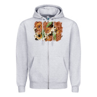 Heather Grey horseshoe cowhide cactus background Zipper Hoodie - AdoDesignShop