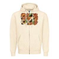 Sandshell horseshoe cowhide cactus background Zipper Hoodie - AdoDesignShop