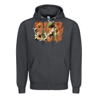 Smoke horseshoe cowhide cactus background Zipper Hoodie - AdoDesignShop