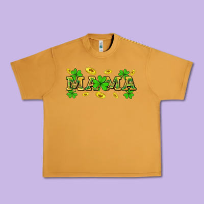 St. Patricks Day Mama Urban Heavy Tee Designed By Neo Western