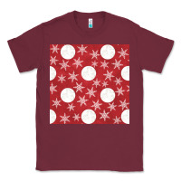 Burgundy christmas snow flakes seamless pattern Classic Tee - BundleAndBundleShop