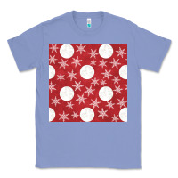 Colony Blue christmas snow flakes seamless pattern Classic Tee - BundleAndBundleShop