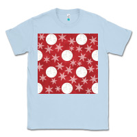 Dusty Blue christmas snow flakes seamless pattern Classic Tee - BundleAndBundleShop