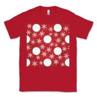 Red christmas snow flakes seamless pattern Classic Tee - BundleAndBundleShop