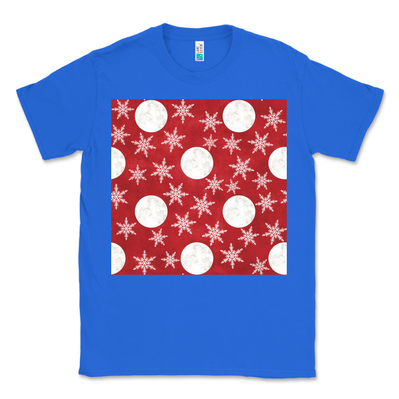 Christmas Snow Flakes Seamless Pattern Classic Tee by BundleAndBundleShop | Teevron