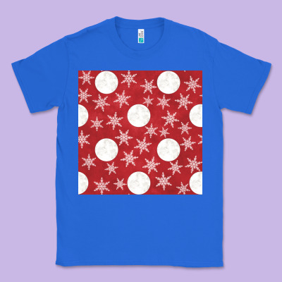 Christmas Snow Flakes Seamless Pattern Classic Tee Designed By Bundleandbundleshop