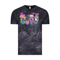 Cloud Black stitch with lilo coffee cups Vintage Tee - AdoDesignShop