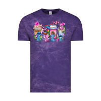 Cloud Purple stitch with lilo coffee cups Vintage Tee - AdoDesignShop