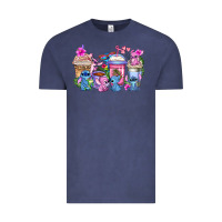 Vintage Denim stitch with lilo coffee cups Vintage Tee - AdoDesignShop
