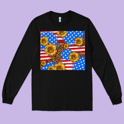 Basic Sunflower And Leopard Long Sleeve Tee Designed By Adodesignshop