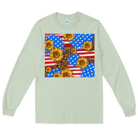 Matcha basic sunflower and leopard Long Sleeve Tee - AdoDesignShop