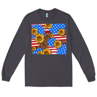 Smoke basic sunflower and leopard Long Sleeve Tee - AdoDesignShop
