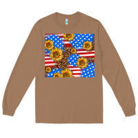 Toasted Coconut basic sunflower and leopard Long Sleeve Tee - AdoDesignShop
