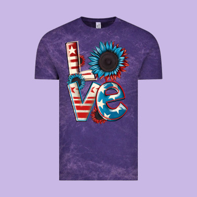 Love 4th Of July Vintage Tee Designed By Cowgirlartshop