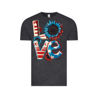 Vintage Black Love 4th of July Vintage Tee - CowGirlArtShop