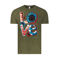 Vintage Olive Love 4th of July Vintage Tee - CowGirlArtShop