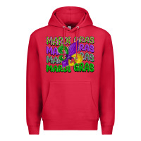 Cardinal mardi gras with fleur de lis Premium Hoodie - LillyAllenDesigns