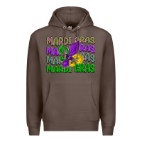 Coffee mardi gras with fleur de lis Premium Hoodie - LillyAllenDesigns