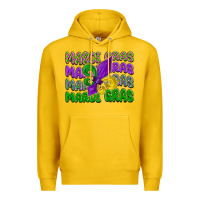 Lemon mardi gras with fleur de lis Premium Hoodie - LillyAllenDesigns