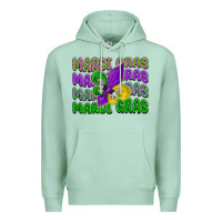 Seafoam mardi gras with fleur de lis Premium Hoodie - LillyAllenDesigns