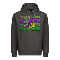 Smoke mardi gras with fleur de lis Premium Hoodie - LillyAllenDesigns