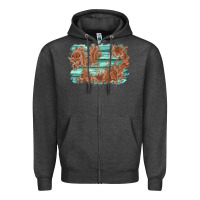 Charcoal Heather wood leather background Zipper Hoodie - AdoDesignShop