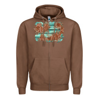Chestnut wood leather background Zipper Hoodie - AdoDesignShop