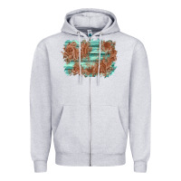 Heather Grey wood leather background Zipper Hoodie - AdoDesignShop