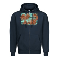 Navy wood leather background Zipper Hoodie - AdoDesignShop