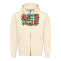 Sandshell wood leather background Zipper Hoodie - AdoDesignShop