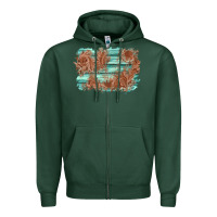 Sports Green wood leather background Zipper Hoodie - AdoDesignShop