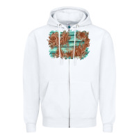 White wood leather background Zipper Hoodie - AdoDesignShop