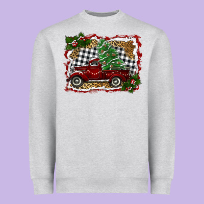 Christmas Truck With Tree Heavyweight Sweatshirt Designed By Ranaportraitstore