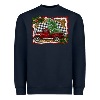 Navy christmas truck with tree Heavyweight Sweatshirt - RanaPortraitStore