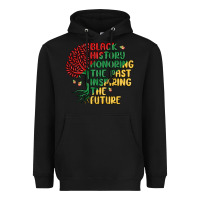 Black black history honoring the past inspiring the futu Heavyweight Hoodie - MaliasSmallBusiness