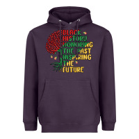 Plum black history honoring the past inspiring the futu Heavyweight Hoodie - MaliasSmallBusiness