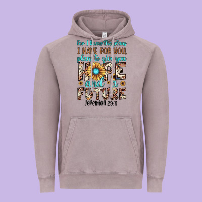 For I Know The Plans I Have For You Plans To Give You Hope And A Futur Vintage Hoodie Designed By Jahusdesignshop
