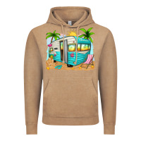 Vintage Coffee summer caravan Vintage Hoodie - texasbilliewilder
