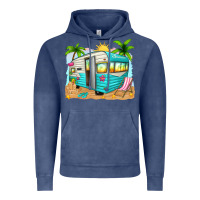 Vintage Denim summer caravan Vintage Hoodie - texasbilliewilder